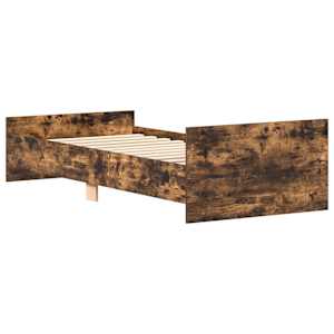 Rám postele bez matrace kouřový dub 90x190 cm kompozitní dřevo - obrázek 7