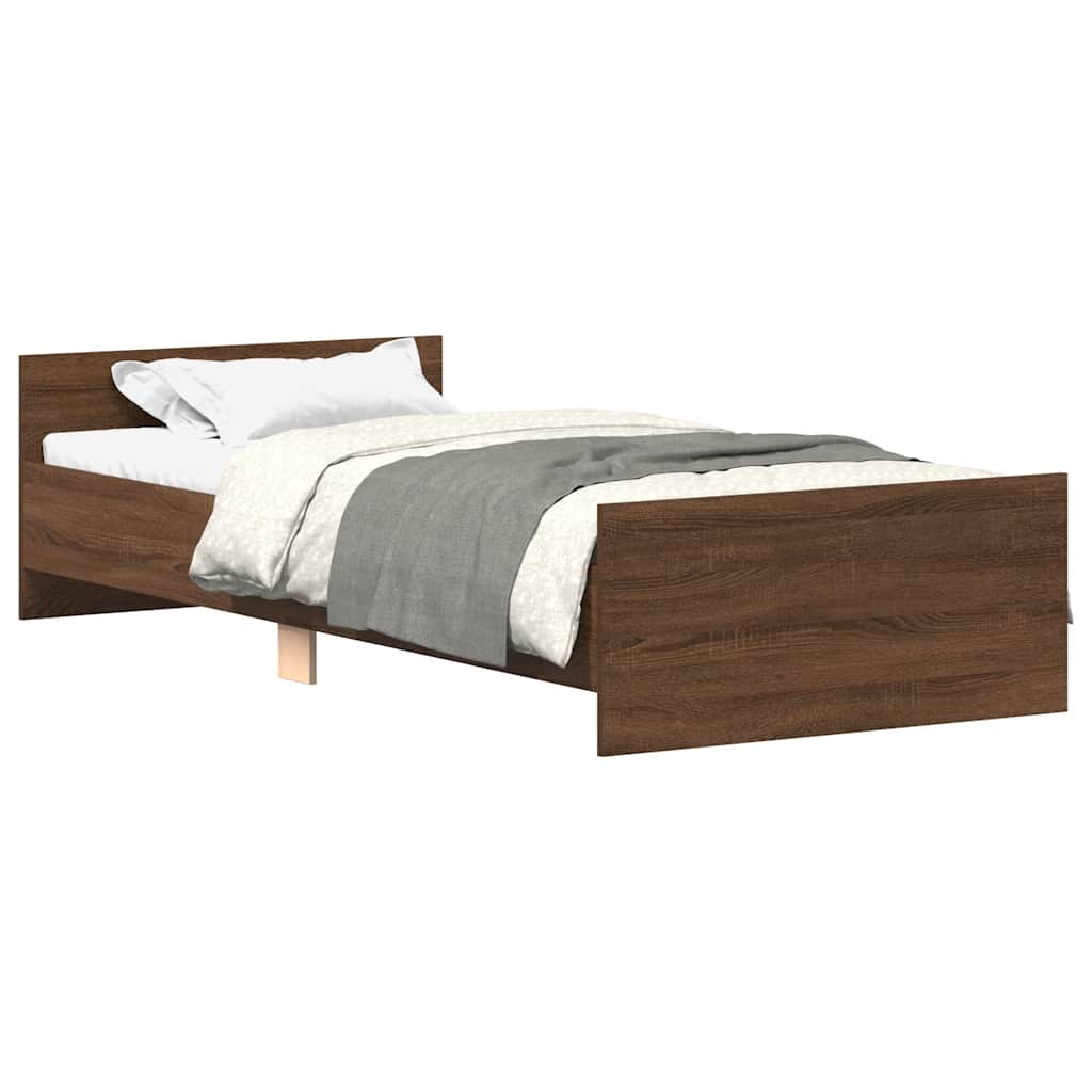 Thumbnail - vidaXL Bettgestell ohne Matratze Braun Eiche 90x190 cm Holzwerkstoff