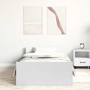 Rám postele bílý 75 x 190 cm Small Single kompozitní dřevo - obrázek 3