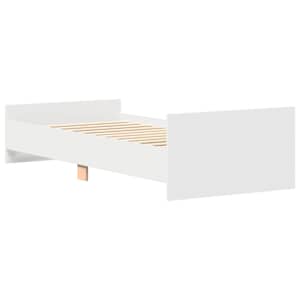 Rám postele bílý 75 x 190 cm Small Single kompozitní dřevo - obrázek 7