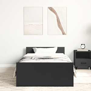 Rám postele černý 75 x 190 cm Small Single kompozitní dřevo - obrázek 3