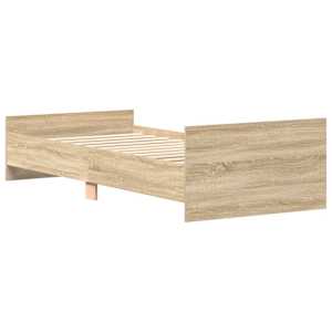 Rám postele bez matrace dub sonoma 75 x 190 cm kompozitní dřevo - obrázek 7
