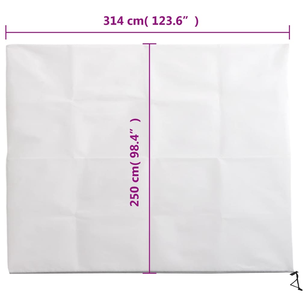 VidaXL Copertura Per Piante Con Cerniera E Coulisse – 3,93x3,5 M, 70 G/m², Beige, Protegge Dal Gelo