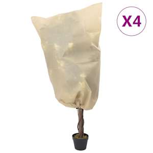 vidaXL pingutusn&ouml;&ouml;riga taime fliiskatted 4 tk, 70 g/m&sup2;, 0,8x0,8 m