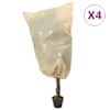 vidaXL pingutusn&ouml;&ouml;riga taime fliiskatted 4 tk, 70 g/m&sup2;, 0,8x1 m