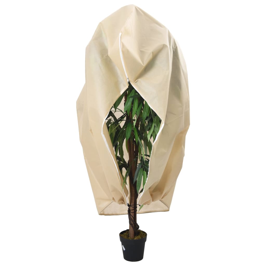vidaXL Plantenhoezen met ritssluiting 2 st 70 g/m² 1x1,55 m afbeelding