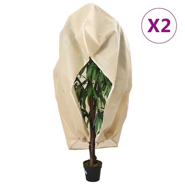 vidaXL lukuga taime fliiskatted 2 tk, 70 g/m&sup2;, 1,55x1,55 m