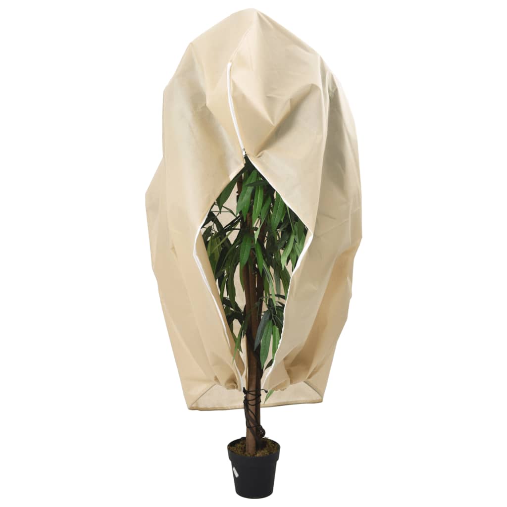 vidaXL Protecție de fleece plante, cu fermoar, 70 g/m², 3,14x2,5 m