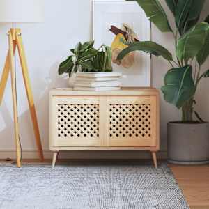 Vrata za omarico z mrežico 2 kosa 39,5x39,5 cm trdna borovina