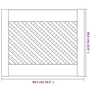Nábytková dvířka mřížkový design 2 ks 49,5 x 39,5 cm borovice - obrázek 6
