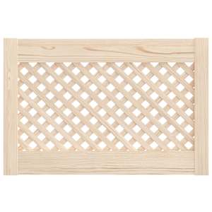 Nábytková dvířka mřížkový design 2 ks 59,5 x 39,5 cm borovice - obrázek 3