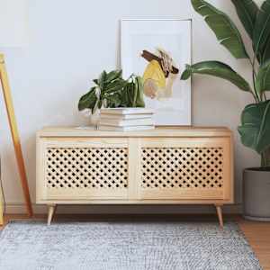 Vrata za omarico z mrežico 2 kosa 59,5x39,5 cm trdna borovina