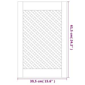 Nábytková dvířka mřížkový design 2 ks 39,5 x 61,5 cm borovice - obrázek 6