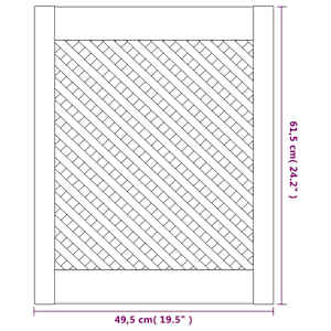 Nábytková dvířka mřížkový design 2 ks 49,5 x 61,5 cm borovice - obrázek 6