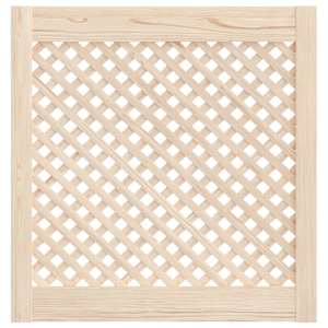 Nábytková dvířka mřížkový design 2 ks 59,5 x 61,5 cm borovice - obrázek 3