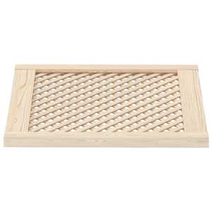 Nábytková dvířka mřížkový design 2 ks 59,5 x 61,5 cm borovice - obrázek 4