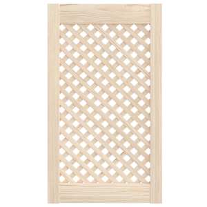 Nábytková dvířka mřížkový design 2 ks 39,5 x 69 cm borovice - obrázek 3