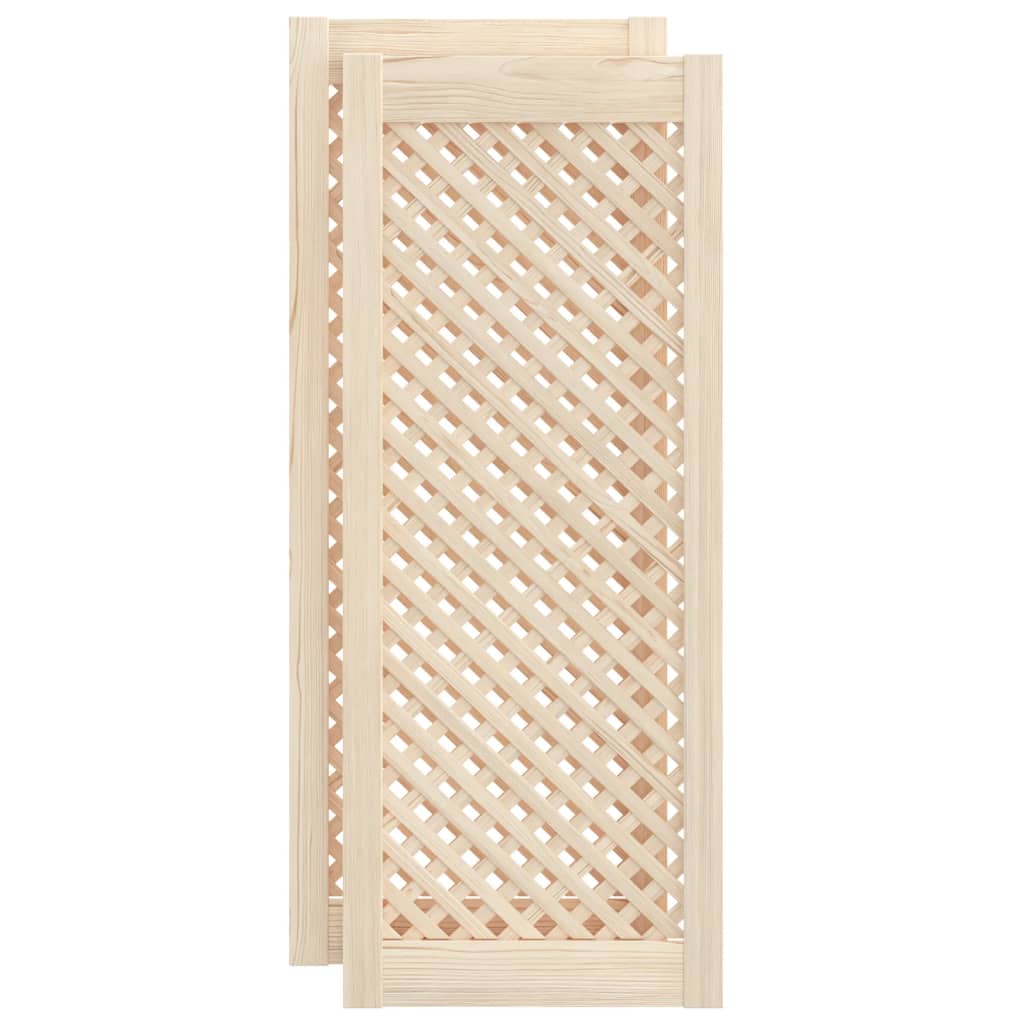 vidaXL Nábytková dvířka mřížkový design 2 ks 39,5 x 99 cm borovice