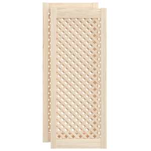 Nábytková dvířka mřížkový design 2 ks 39,5 x 99 cm borovice - obrázek 2
