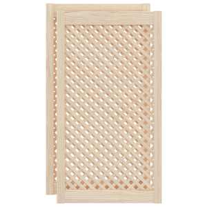 Nábytková dvířka mřížkový design 2 ks 49,5 x 99 cm borovice - obrázek 2
