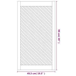 Nábytková dvířka mřížkový design 2 ks 49,5 x 99 cm borovice - obrázek 6