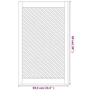Nábytková dvířka mřížkový design 2 ks 59,5 x 99 cm borovice - obrázek 6