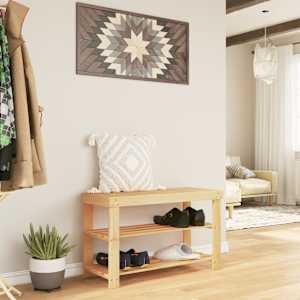 Regal za čevlje 3-nadstropen 70x27,5x45 cm bambus