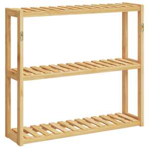 Koupelnový regál 3patrový nástěnná 60 x 15 x 54 cm bambus - obrázek 5
