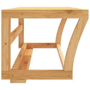 Nástěnná police na ručníky 60 x 25 x 20 cm bambus - obrázek 4