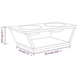 Vyvýšené misky pro psy 35,5 x 18 x 10,5 cm bambus - obrázek 7