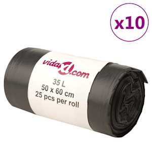 vidaXL pr&uuml;gikotid, 250 tk, must, 35 l