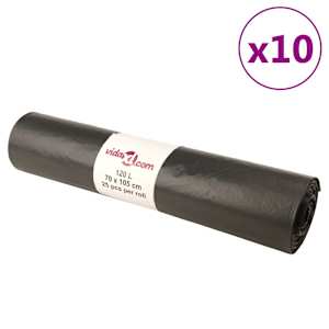 vidaXL pr&uuml;gikotid, 250 tk, must, 120 l
