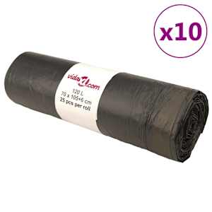 vidaXL pingutusn&ouml;&ouml;ridega pr&uuml;gikotid 250 tk, must, 120 l