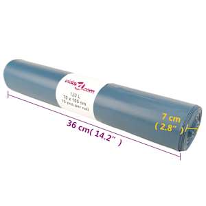 Pytle na odpadky 100 ks modré 120 l - obrázek 6