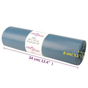 Pytle na odpadky 100 ks modré 240 l - obrázek 6