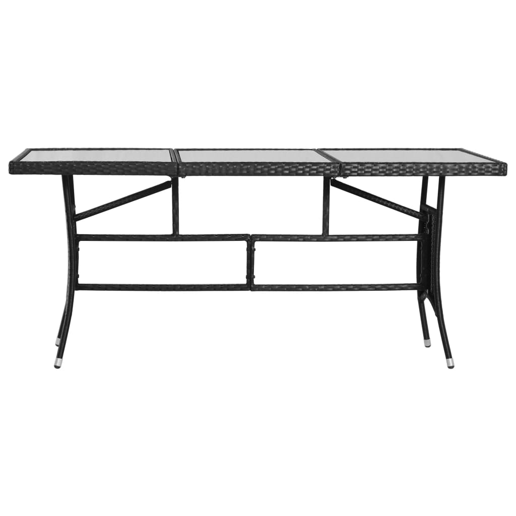 Thumbnail - vidaXL Gartentisch Schwarz 170x80x74 cm Poly Rattan