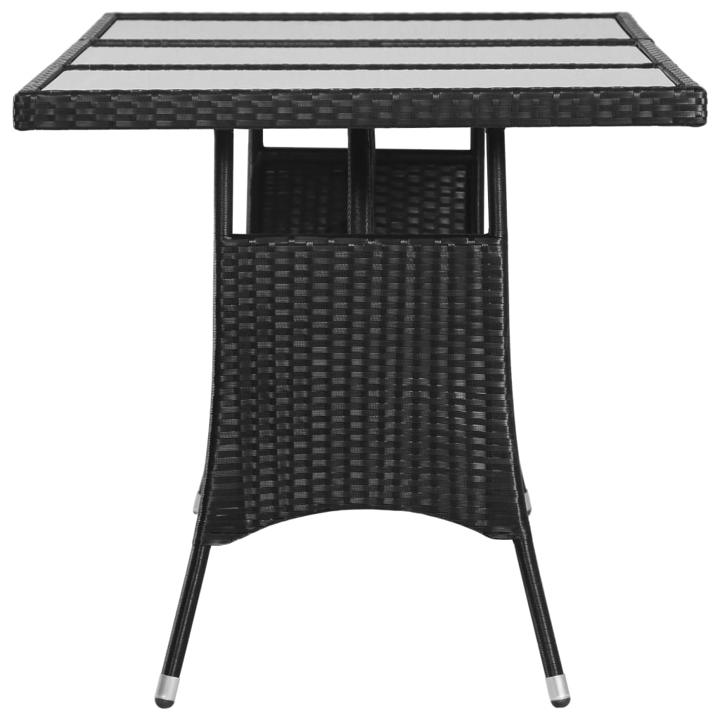 Thumbnail - vidaXL Gartentisch Schwarz 170x80x74 cm Poly Rattan