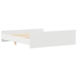 Rám postele s hlavovým a nožním čelem bílý 200 x 200 cm - obrázek 7