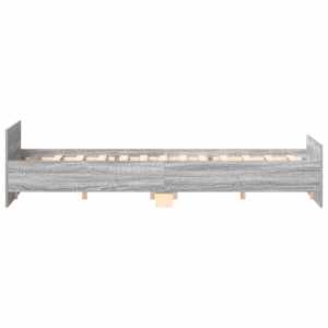 Rám postele s hlavovým a nožním čelem šedý sonoma 200 x 200 cm - obrázek 6