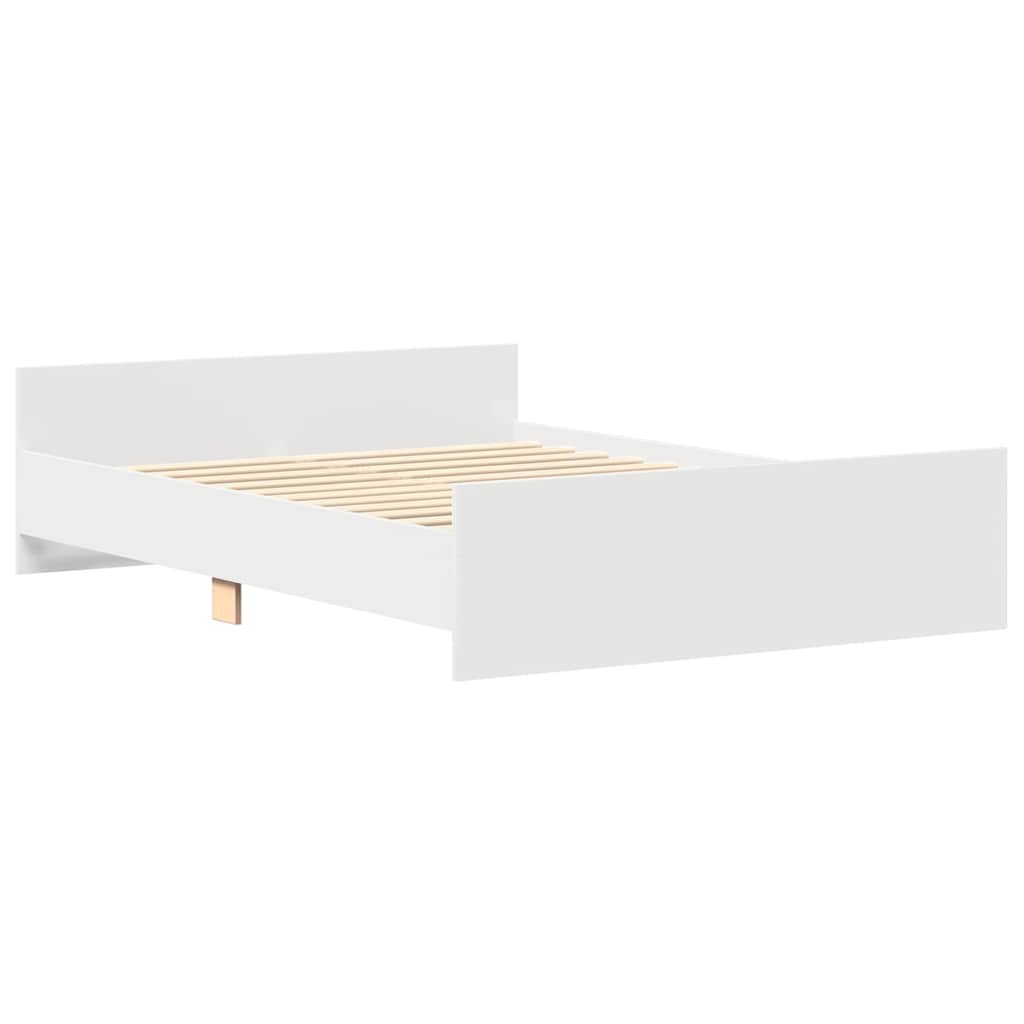 Thumbnail - vidaXL Bettgestell mit Kopf- und Fußteil Weiß 120x200 cm