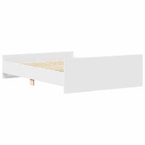 Rám postele s hlavovým a nožním čelem bílý 150 x 200 cm - obrázek 7