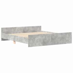 Rám postele s hlavovým a nožním čelem betonově šedý 160x200 cm - obrázek 3
