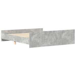 Rám postele s hlavovým a nožním čelem betonově šedý 160x200 cm - obrázek 7