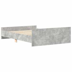 Rám postele s hlavovým a nožním čelem betonově šedý 135x190 cm - obrázek 7