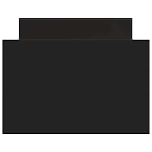 Rám postele s hlavovým a nožním čelem černý 90 x 200 cm - obrázek 6