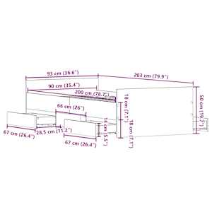 Rám postele s hlavovým a nožním čelem černý 90 x 200 cm - obrázek 11
