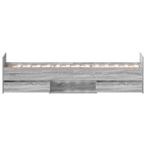 Rám postele s hlavovým a nožním čelem šedý sonoma 75 x 190 cm - obrázek 7