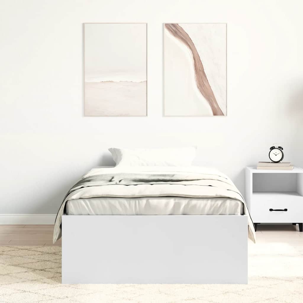 vidaXL Bedframe wit 90x190 cm afbeelding