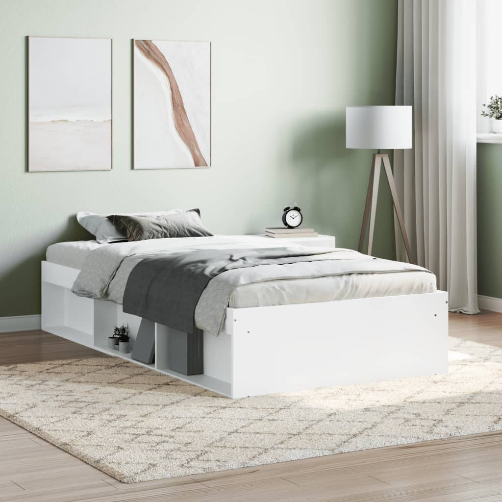 vidaXL Cadre de lit blanc 90x190 cm