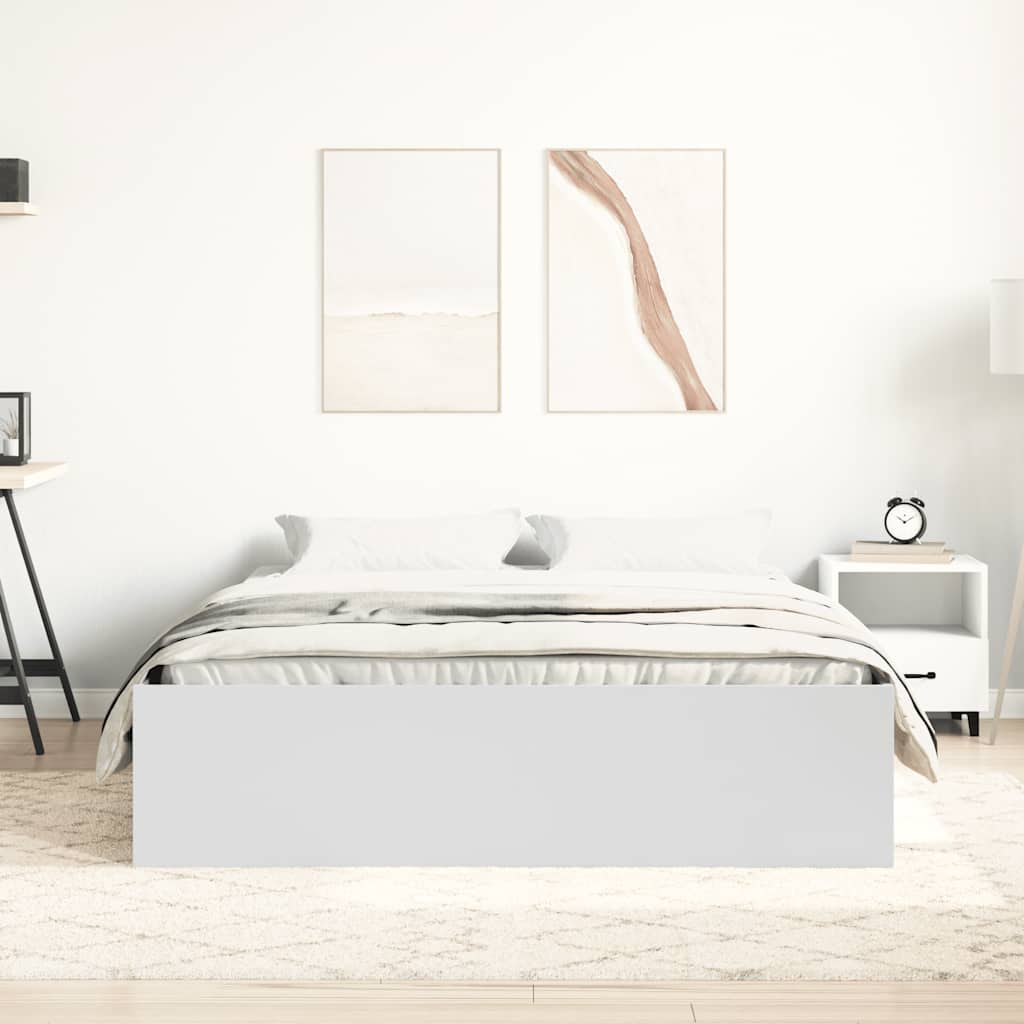 vidaXL Bedframe wit 160x200 cm afbeelding